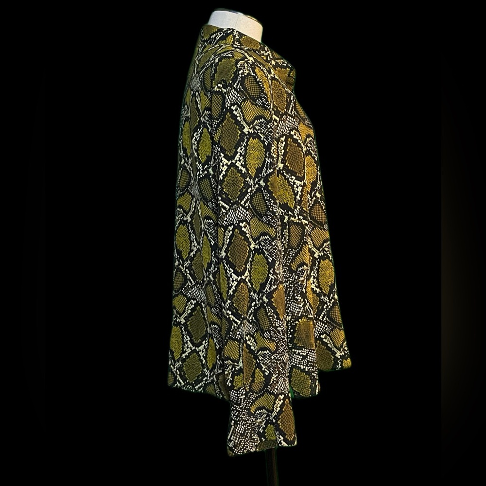 Kobi Halperin Brandy Silk Blouse Marigold Multi Snakeskin Print Sz Large NWT 🔥 - Picture 2 of 10